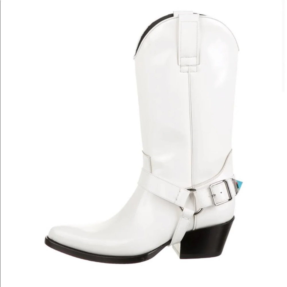 Calvin Klein 205W39NYC white cowboy boots womens size 39